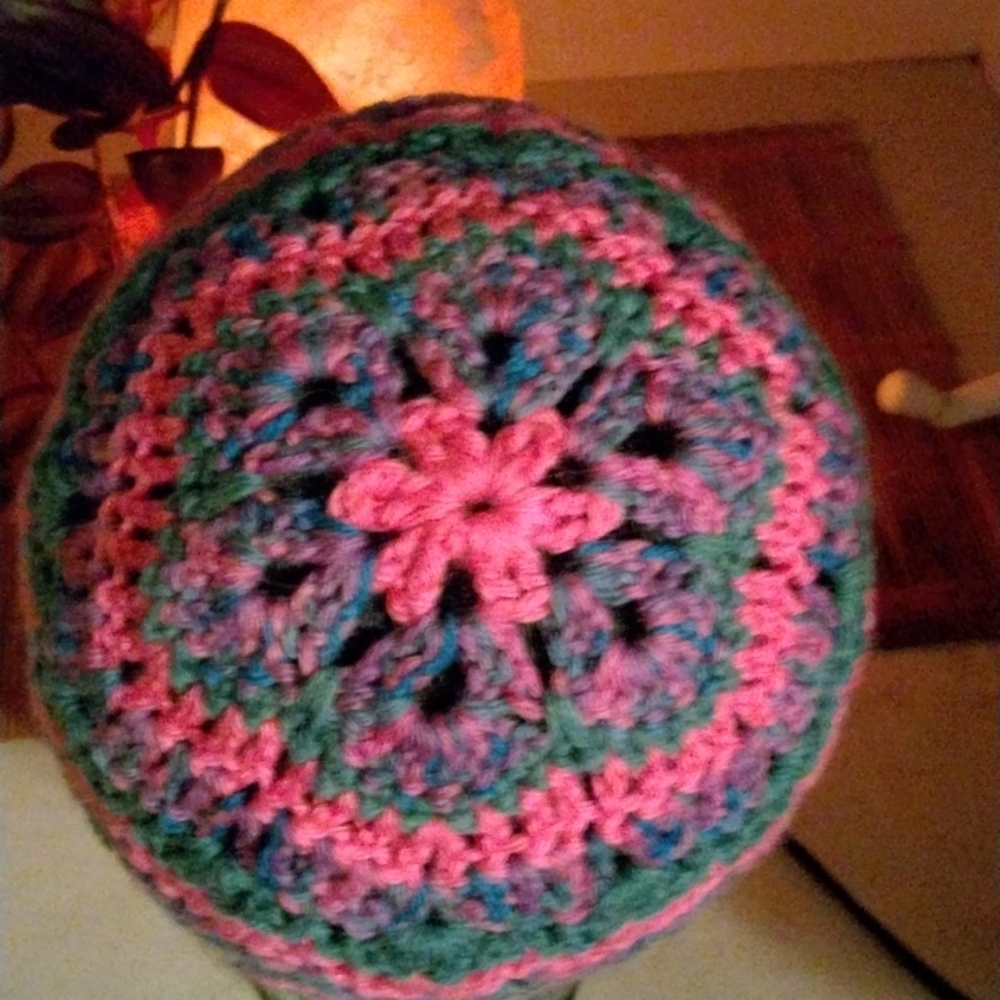 Wool mix floral hat